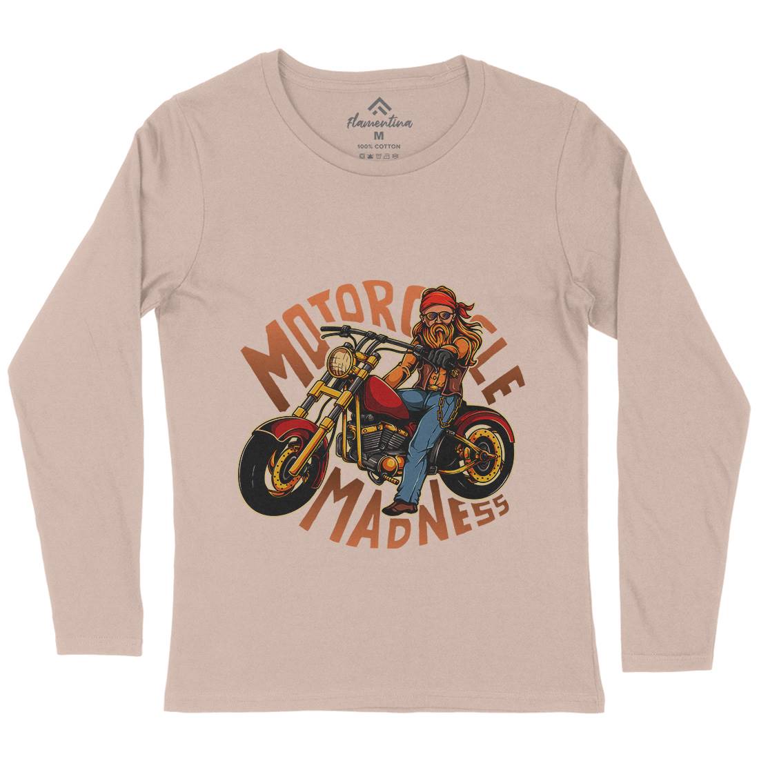 Madness Womens Long Sleeve T-Shirt Motorcycles A438
