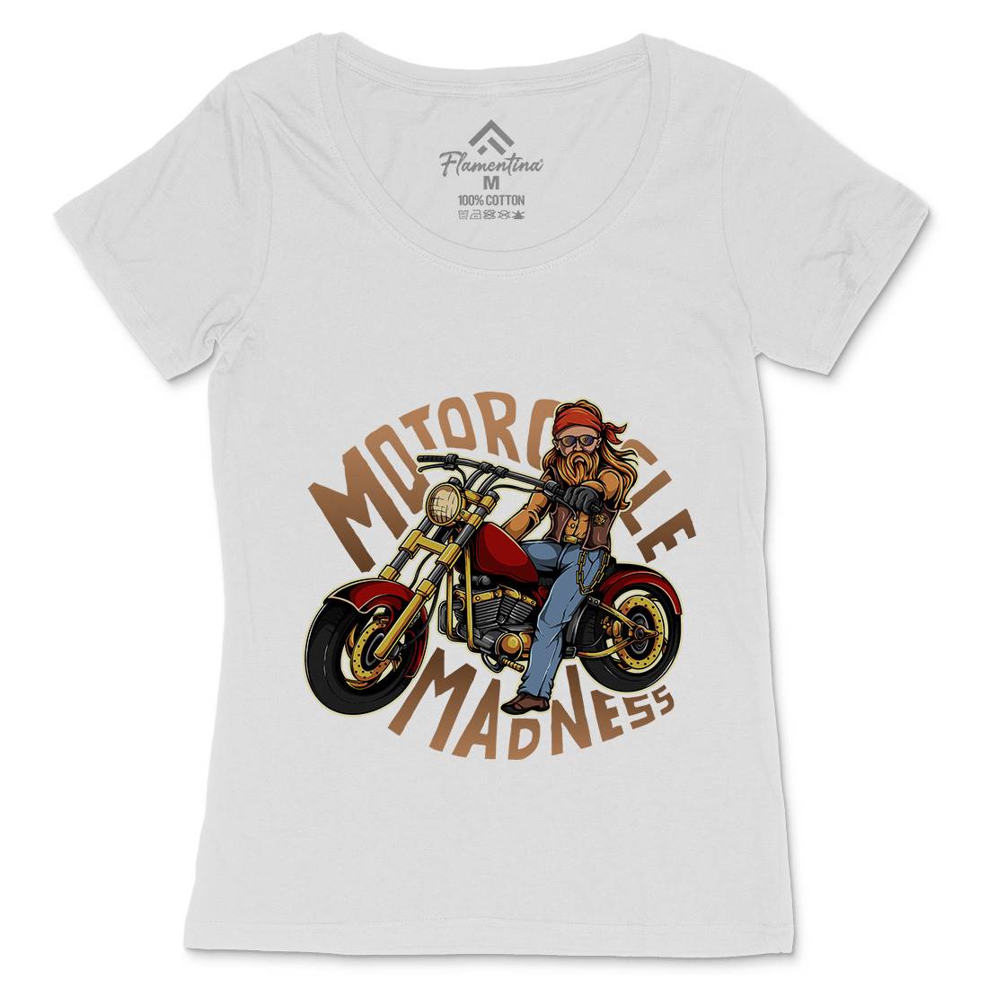 Madness Womens Scoop Neck T-Shirt Motorcycles A438
