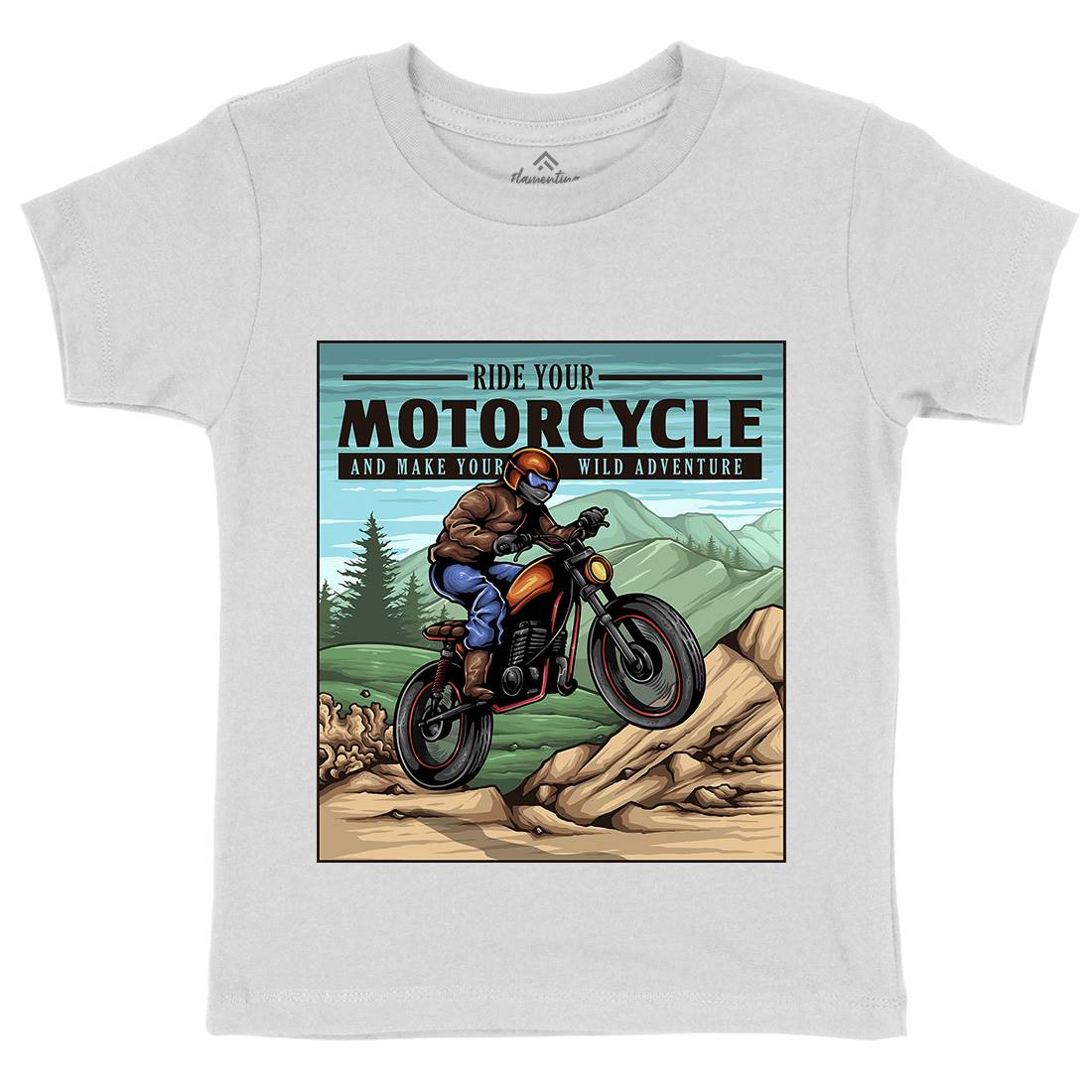 Mountain Ride Kids Crew Neck T-Shirt Motorcycles A439