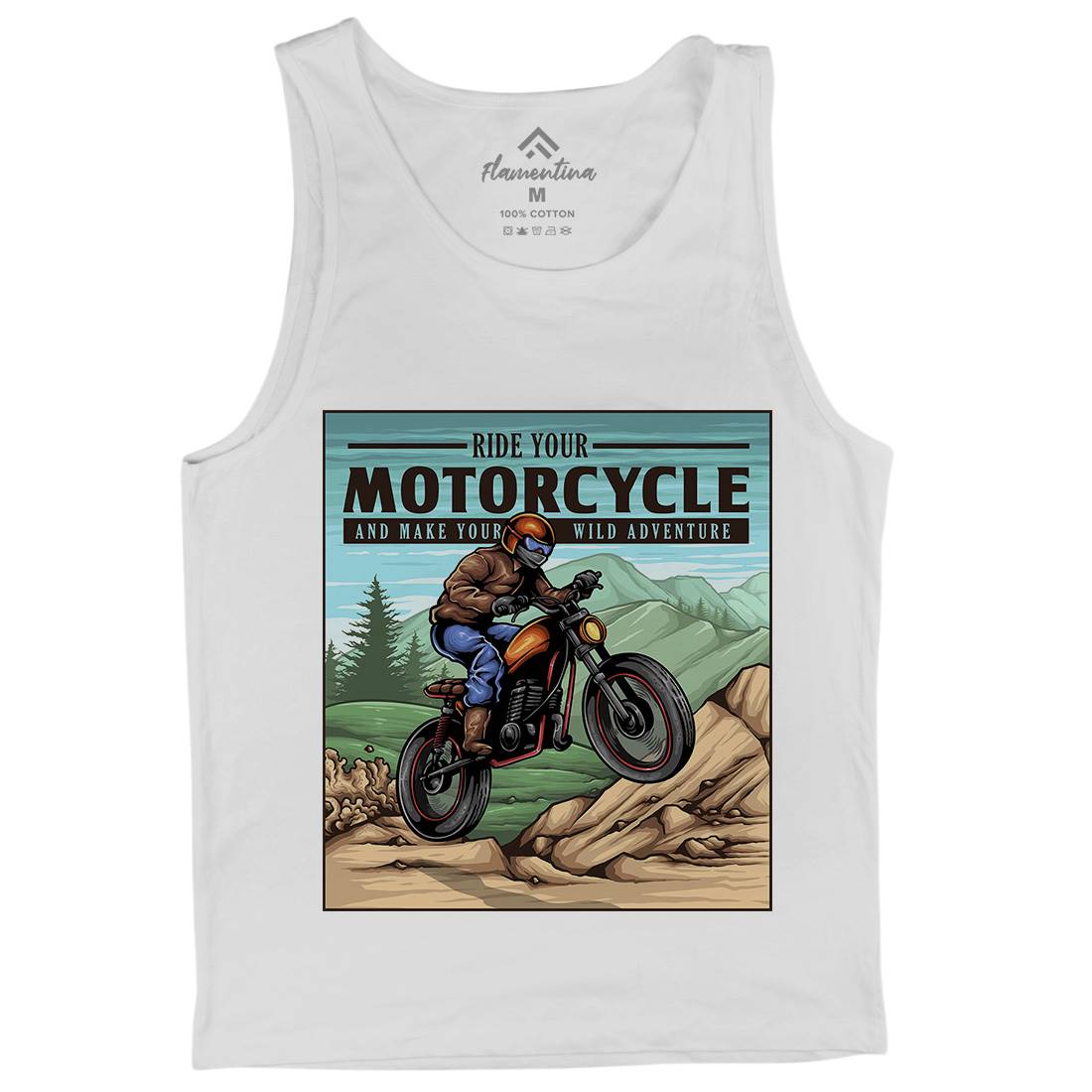 Mountain Ride Mens Tank Top Vest Motorcycles A439
