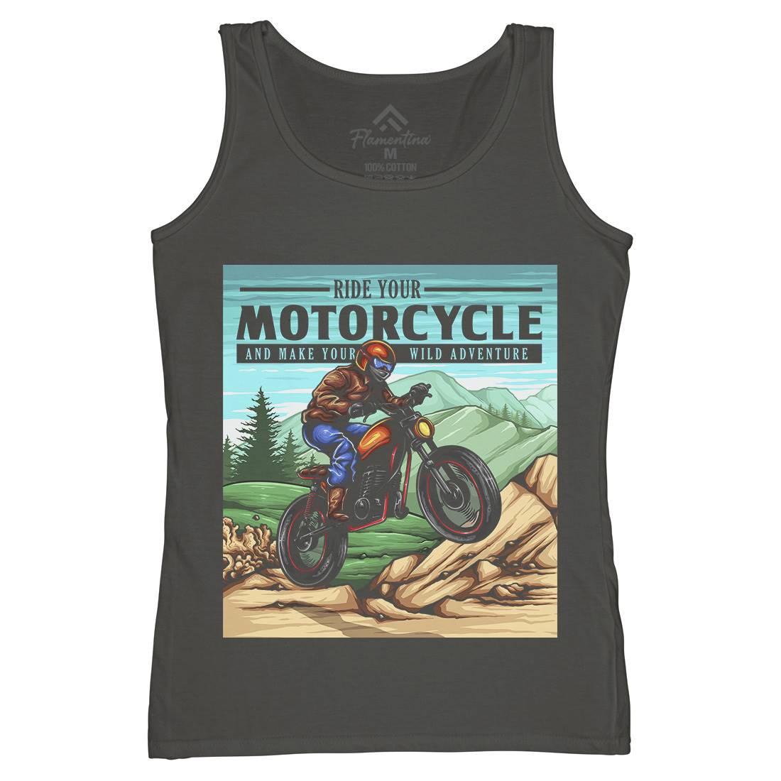 Mountain Ride Womens Organic Tank Top Vest Motorcycles A439
