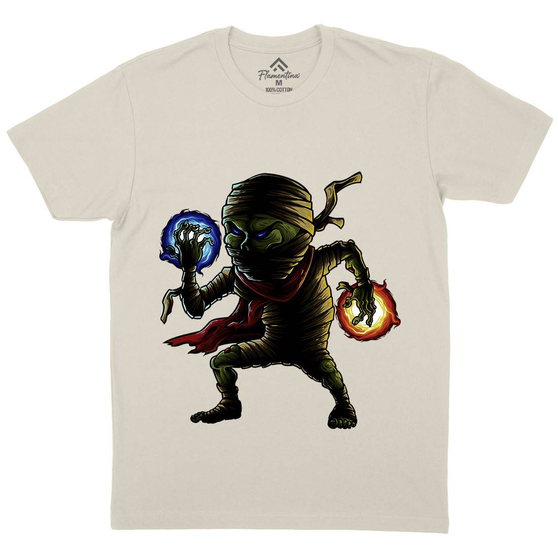 Mummy Spell Mens Organic Crew Neck T-Shirt Horror A440