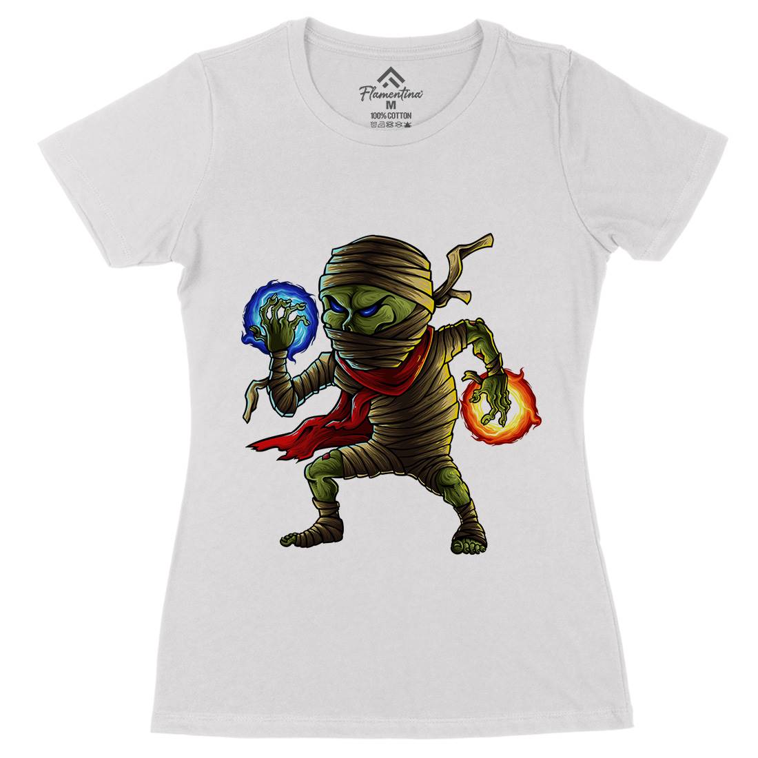 Mummy Spell Womens Organic Crew Neck T-Shirt Horror A440