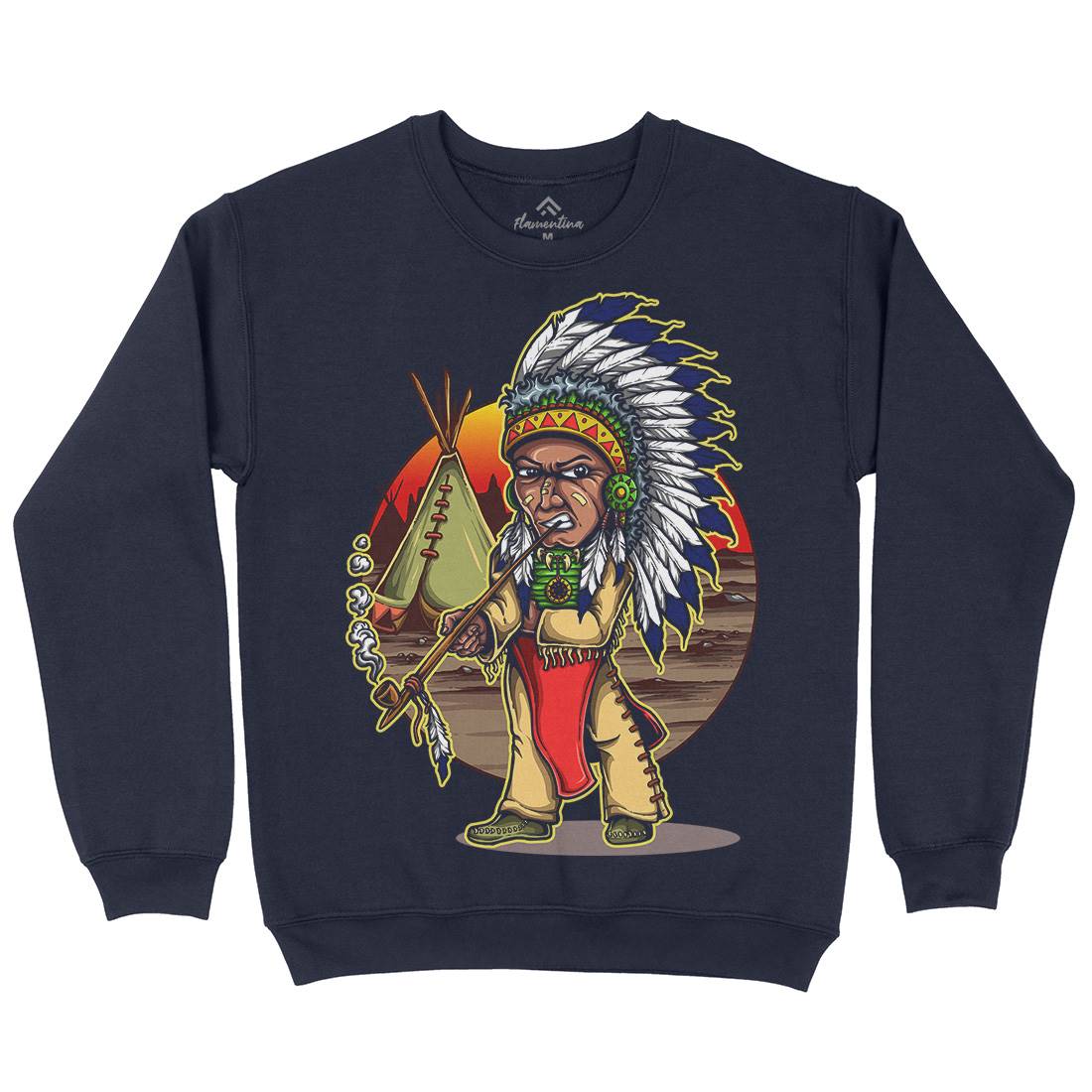 Native Chieftain Kids Crew Neck Sweatshirt Motorcycles A442