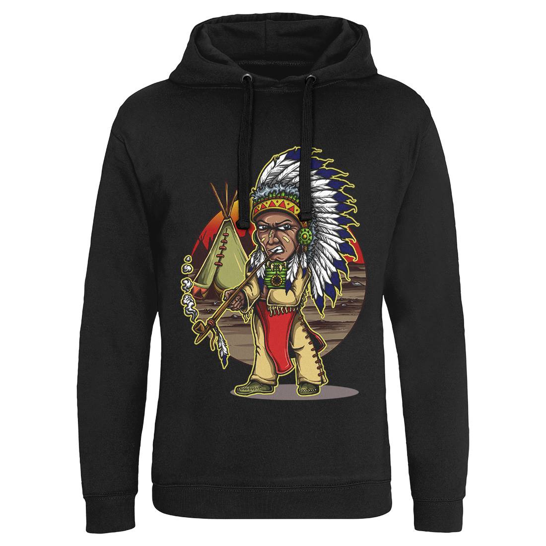 Native Chieftain Mens Hoodie Without Pocket Motorcycles A442