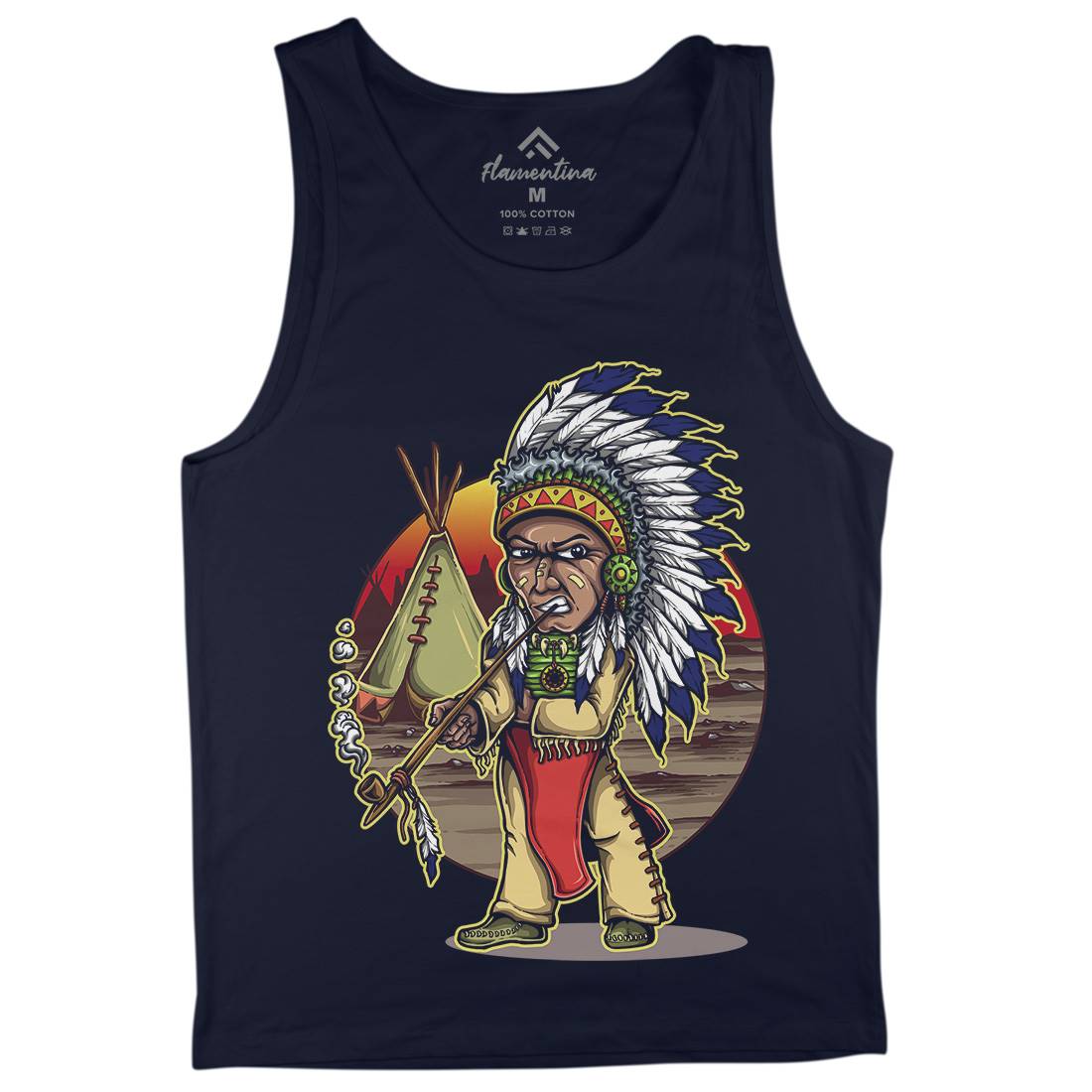 Native Chieftain Mens Tank Top Vest Motorcycles A442