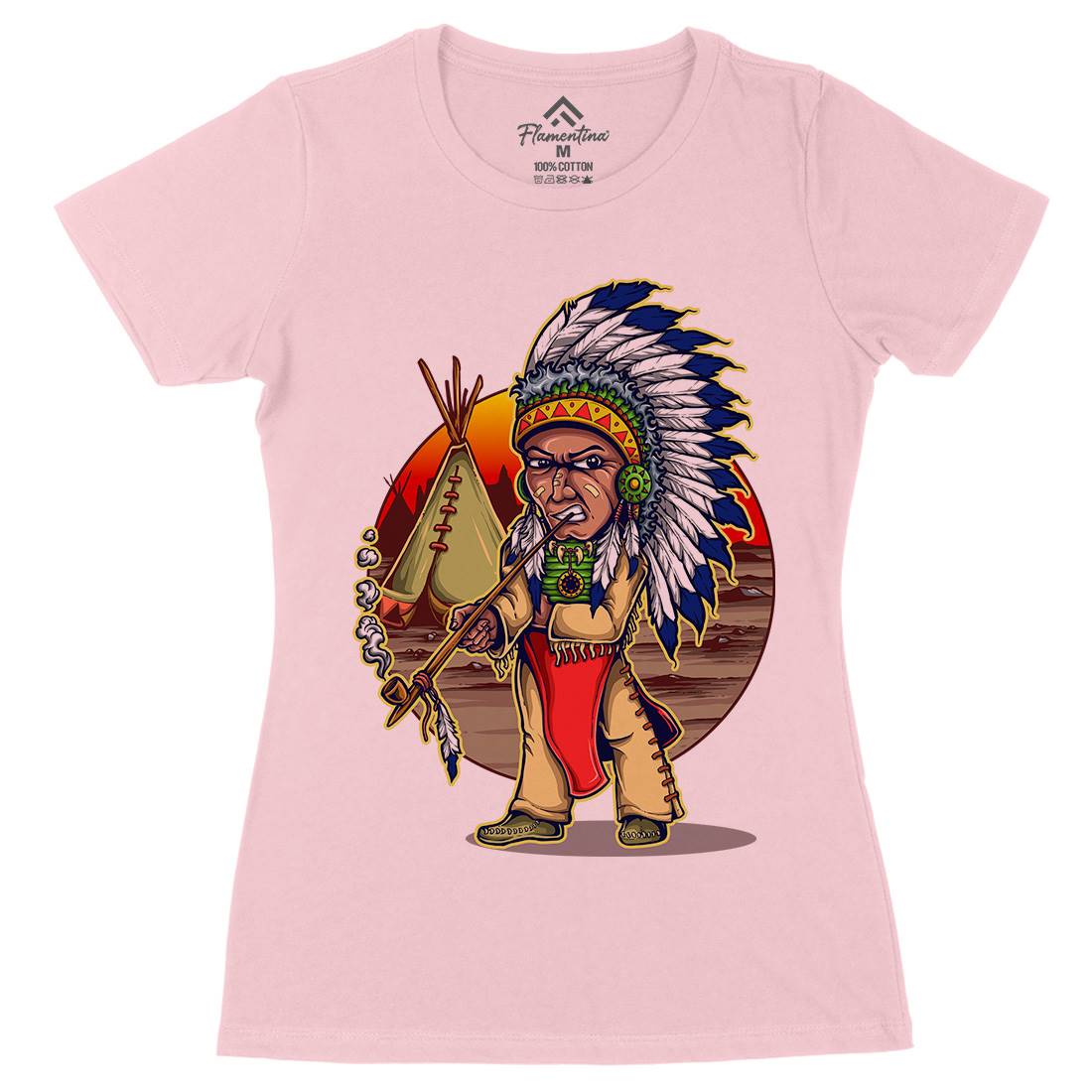 Native Chieftain Womens Organic Crew Neck T-Shirt Motorcycles A442