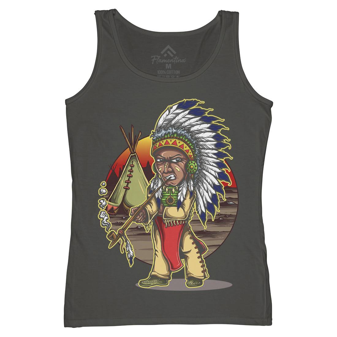 Native Chieftain Womens Organic Tank Top Vest Motorcycles A442