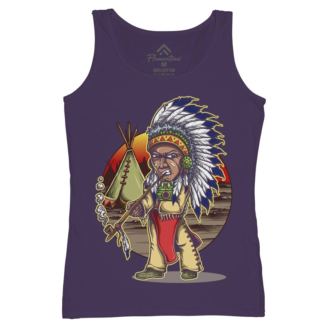 Native Chieftain Womens Organic Tank Top Vest Motorcycles A442