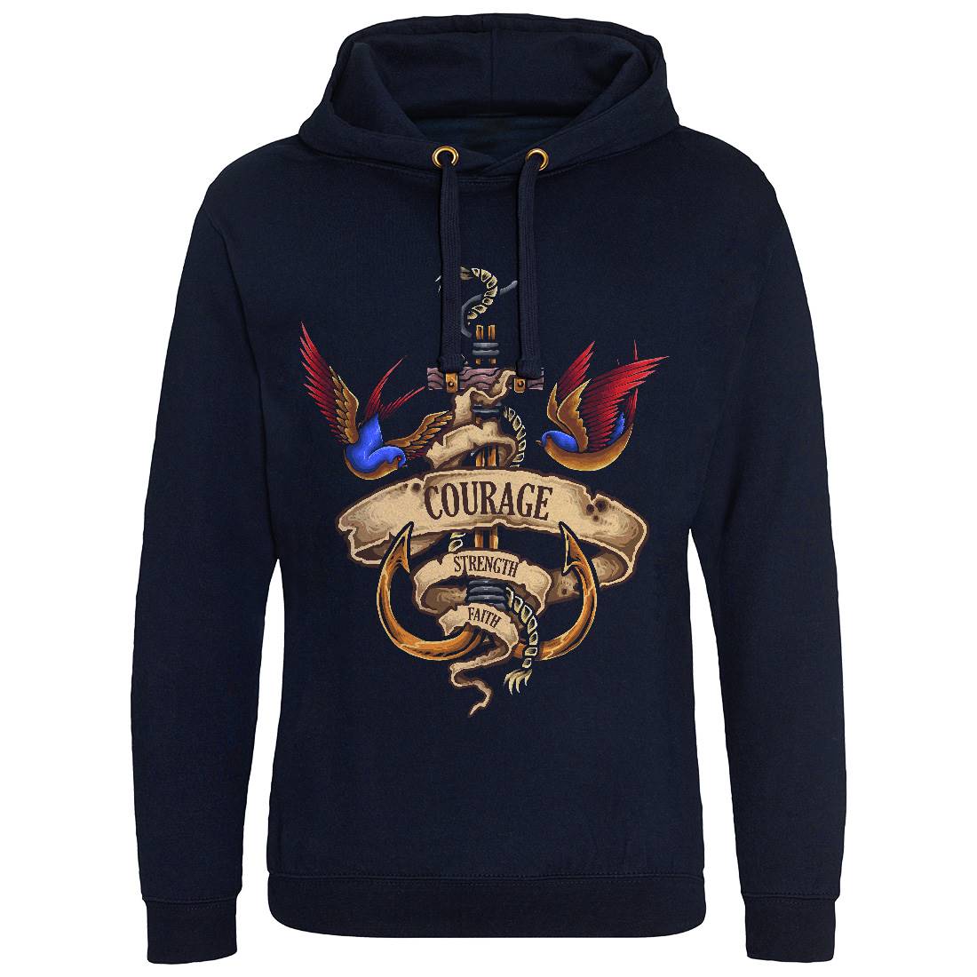 Nautical Spirit Mens Hoodie Without Pocket Navy A443