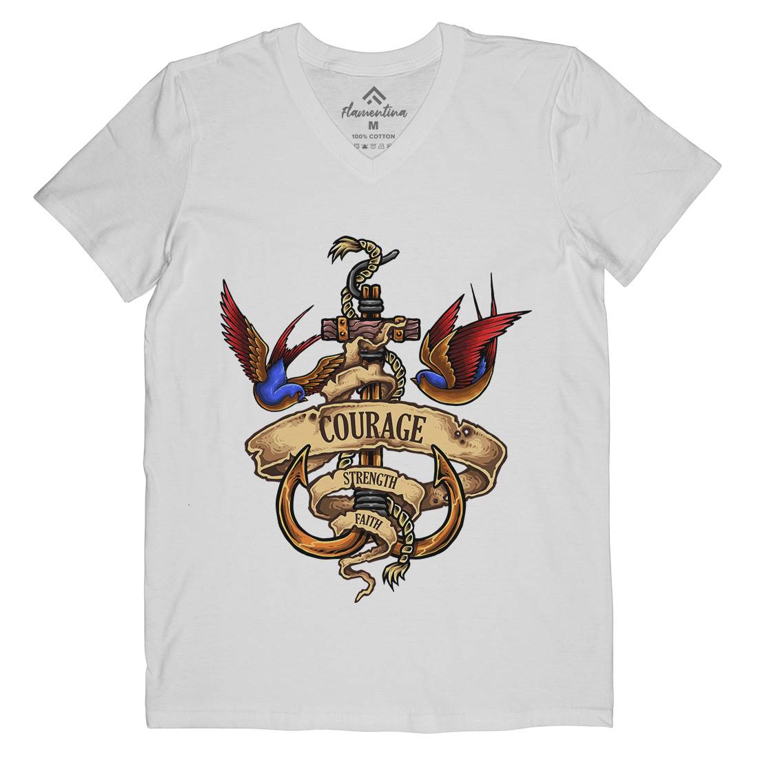 Nautical Spirit Mens V-Neck T-Shirt Navy A443