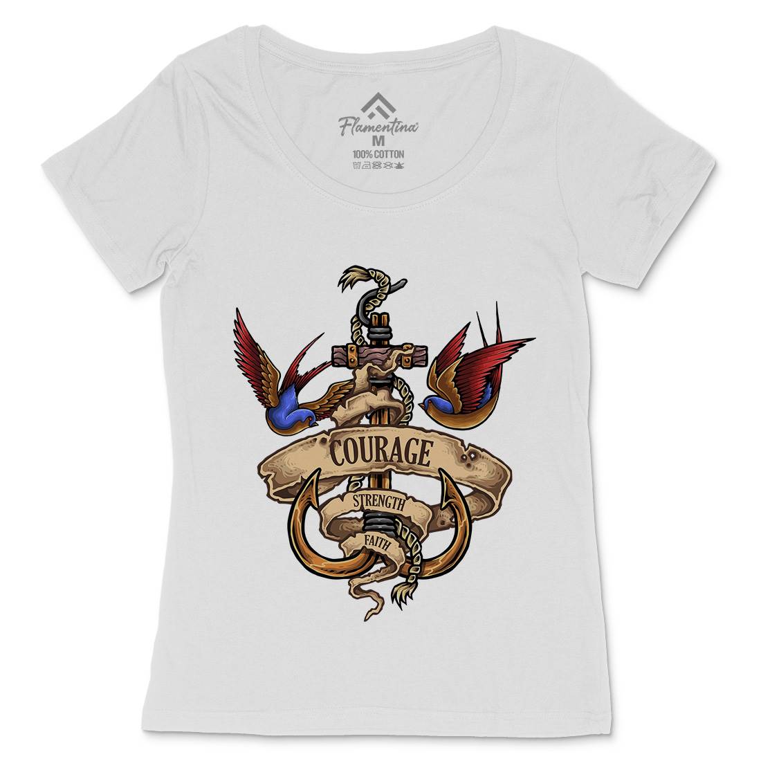 Nautical Spirit Womens Scoop Neck T-Shirt Navy A443