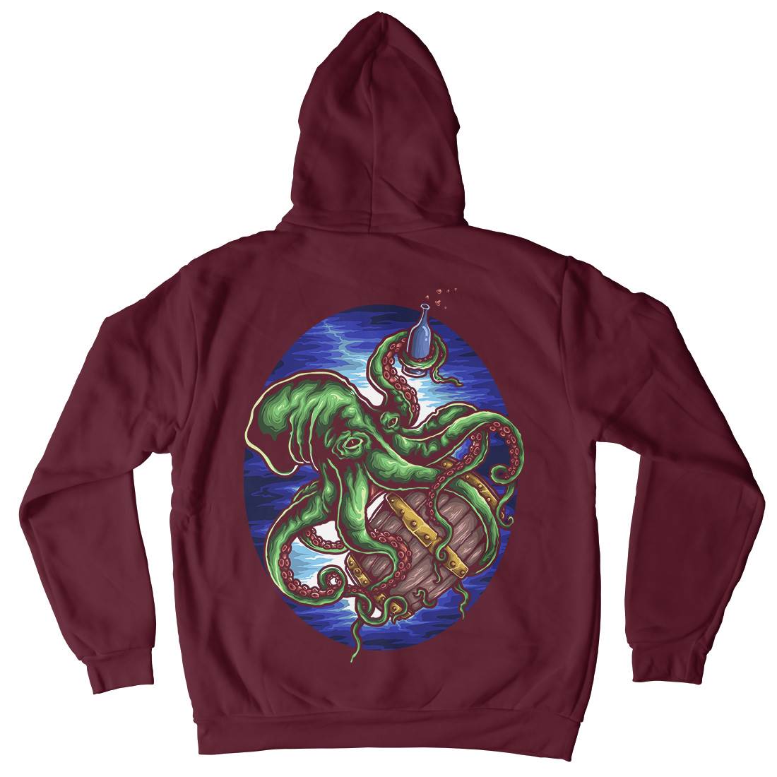 Octopus Mens Hoodie With Pocket Navy A444