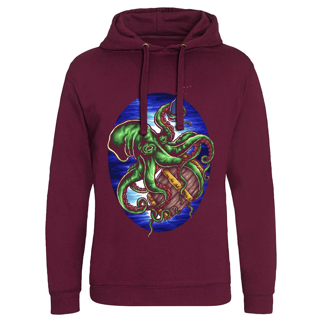 Octopus Mens Hoodie Without Pocket Navy A444