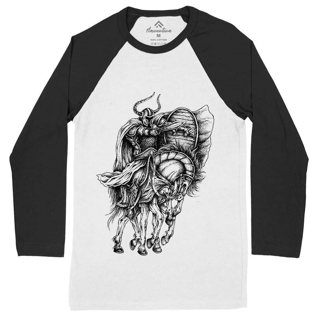 Odin Mens Long Sleeve Baseball T-Shirt Warriors A445