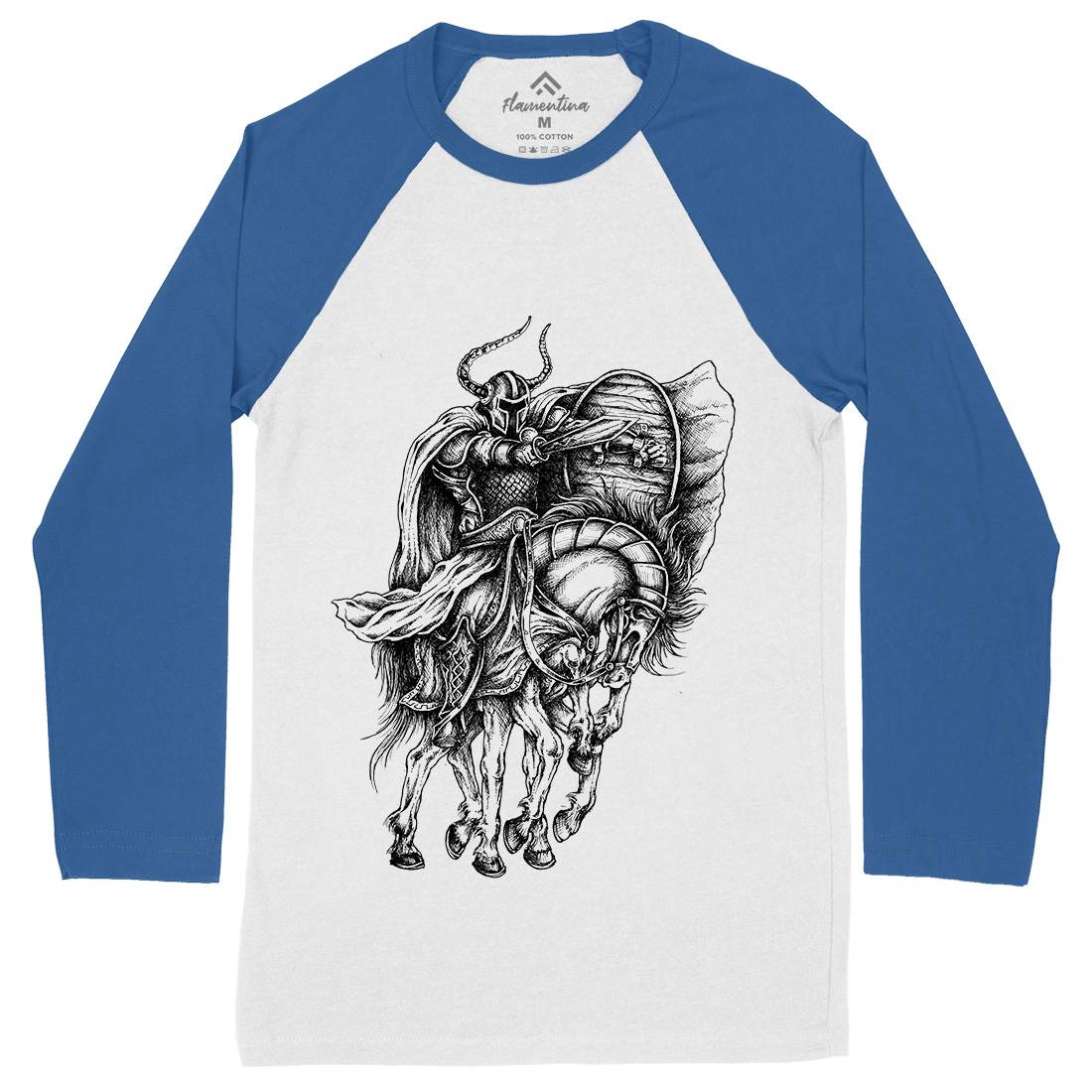 Odin Mens Long Sleeve Baseball T-Shirt Warriors A445