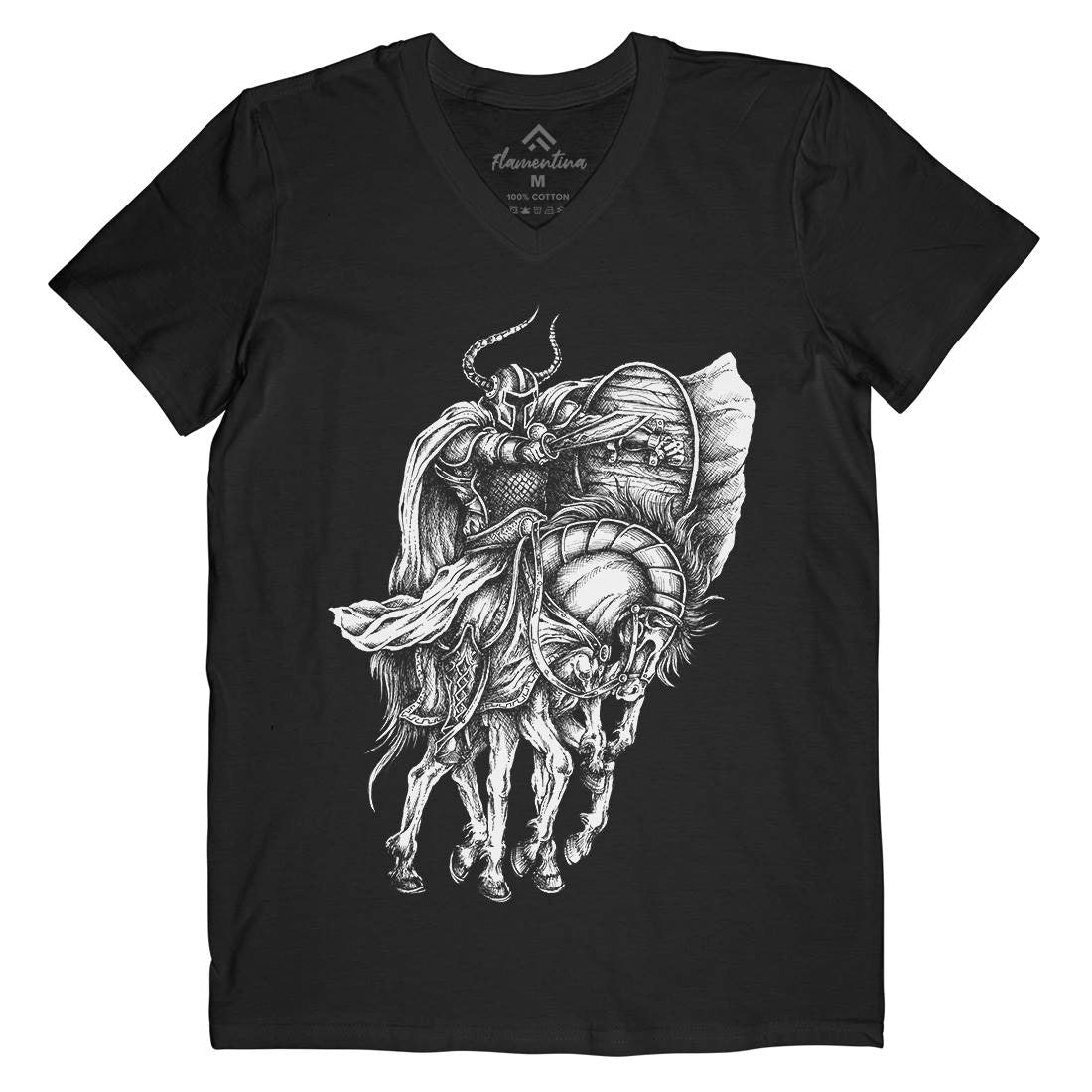 Odin Mens V-Neck T-Shirt Warriors A445