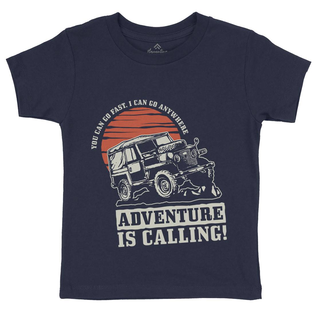 Offroad Adventure Kids Organic Crew Neck T-Shirt Cars A446