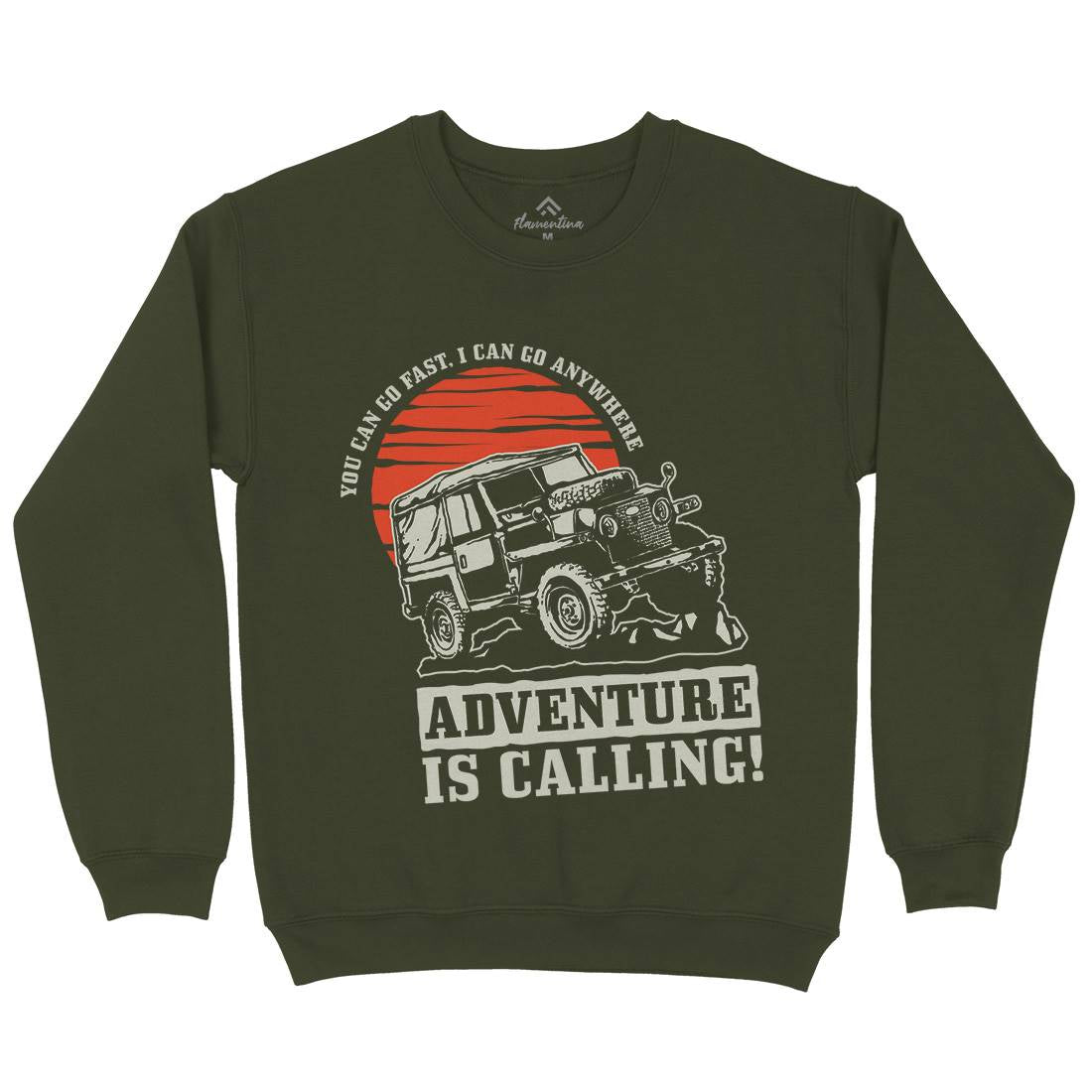 Offroad Adventure Mens Crew Neck Sweatshirt Cars A446