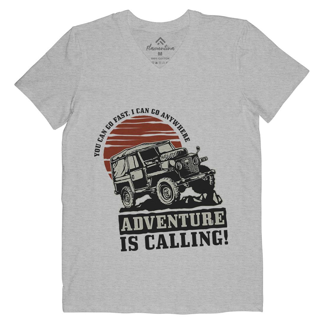 Offroad Adventure Mens V-Neck T-Shirt Cars A446