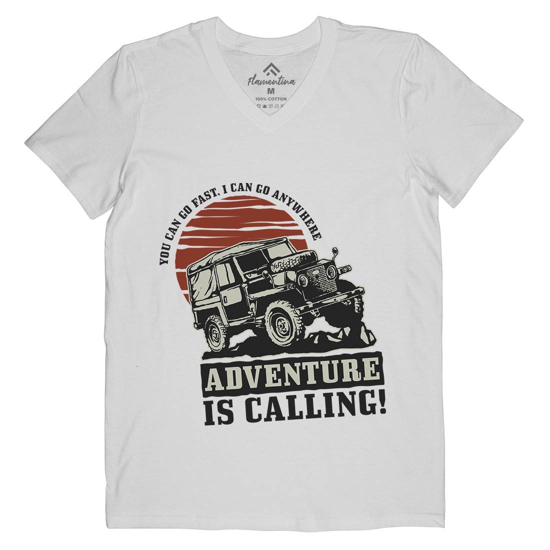 Offroad Adventure Mens V-Neck T-Shirt Cars A446