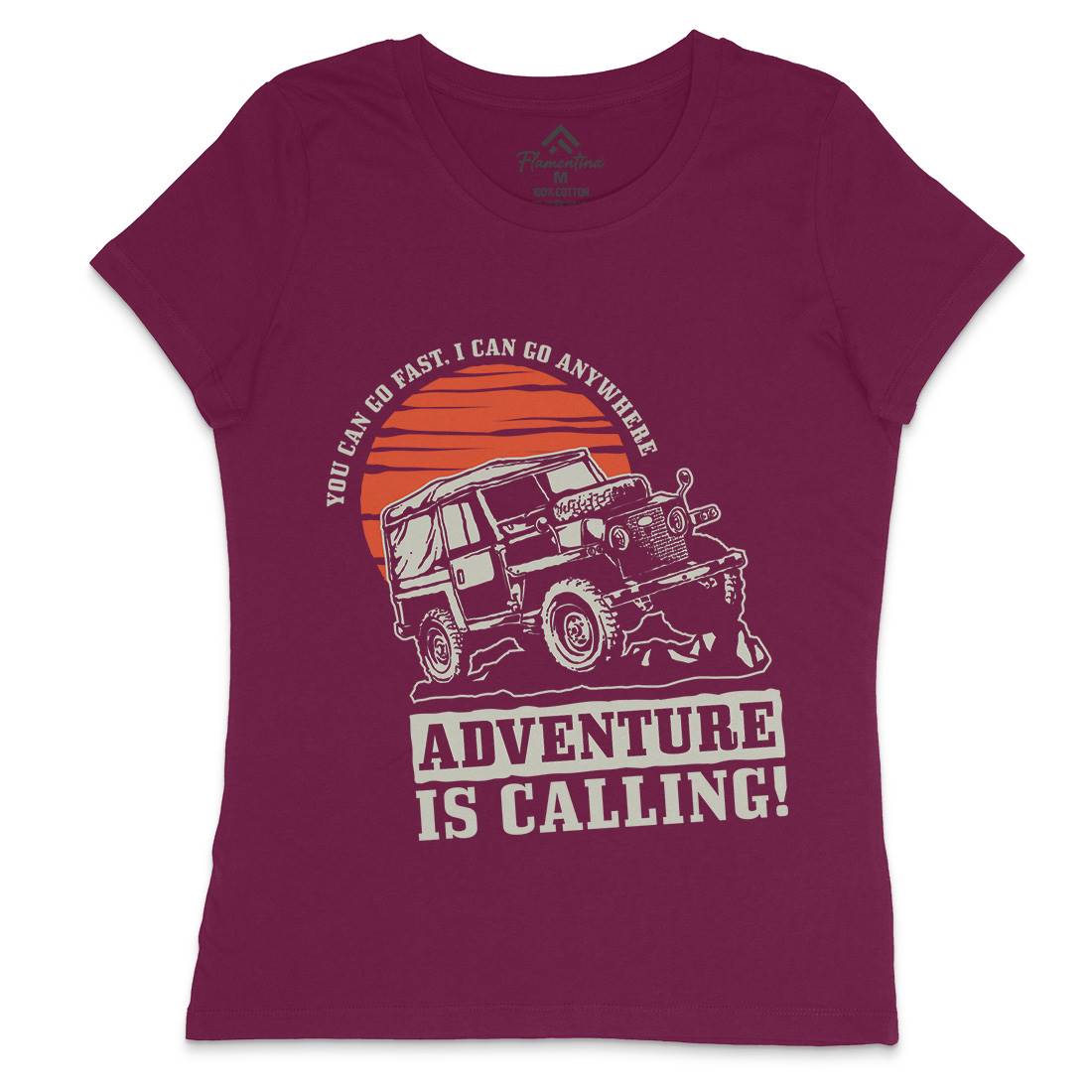 Offroad Adventure Womens Crew Neck T-Shirt Cars A446