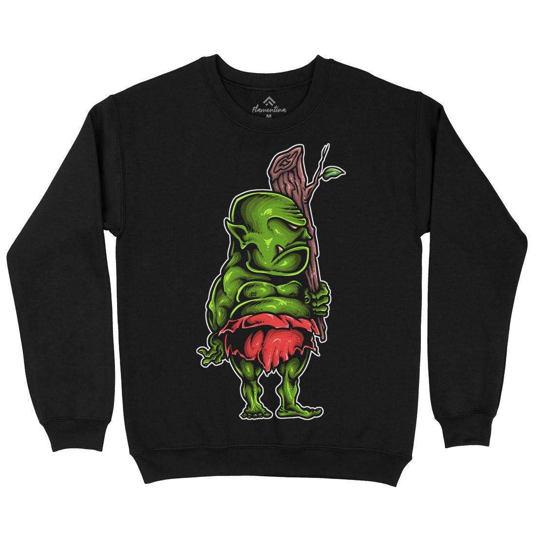 Ogre Mens Crew Neck Sweatshirt Animals A447
