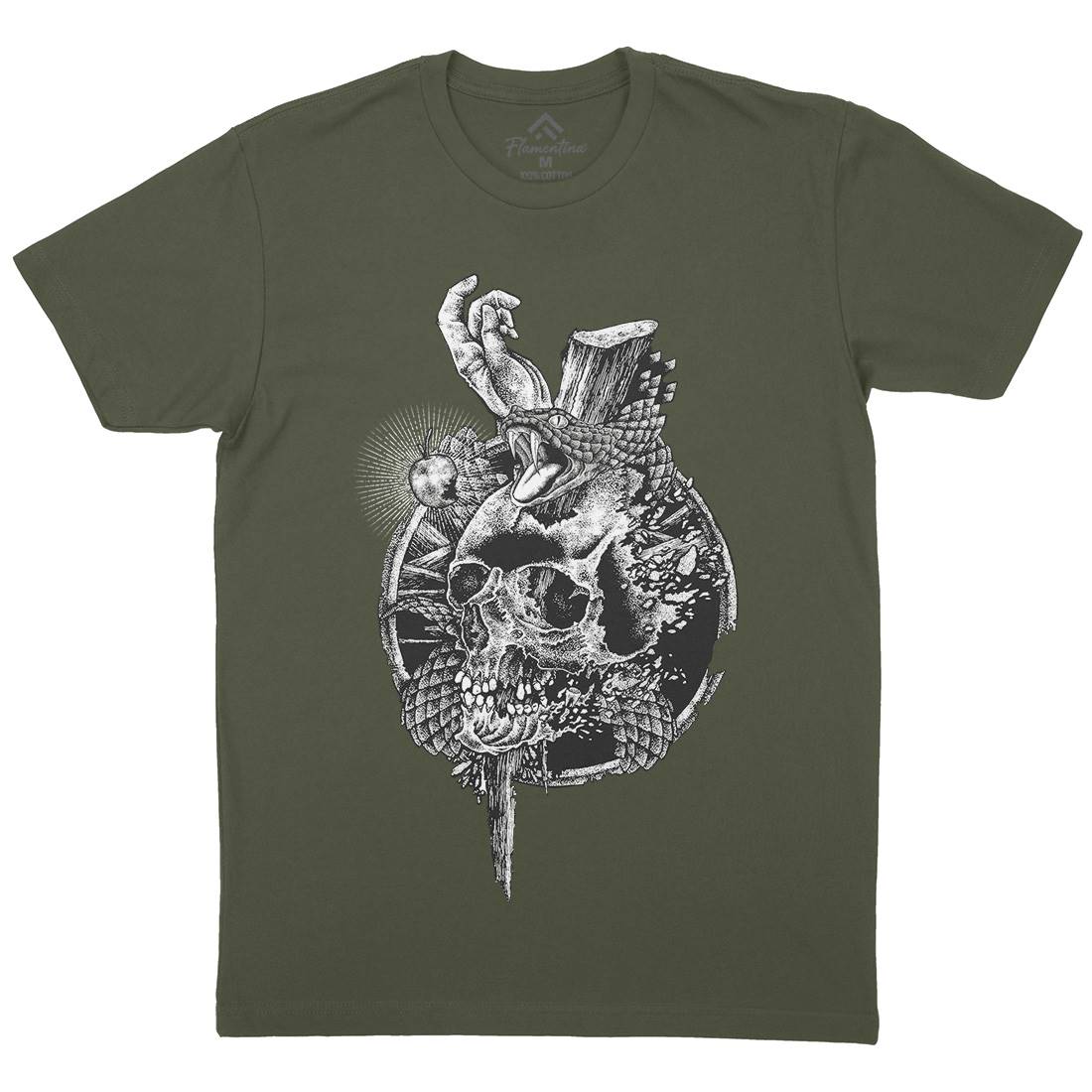 Original Sin Mens Organic Crew Neck T-Shirt Horror A448
