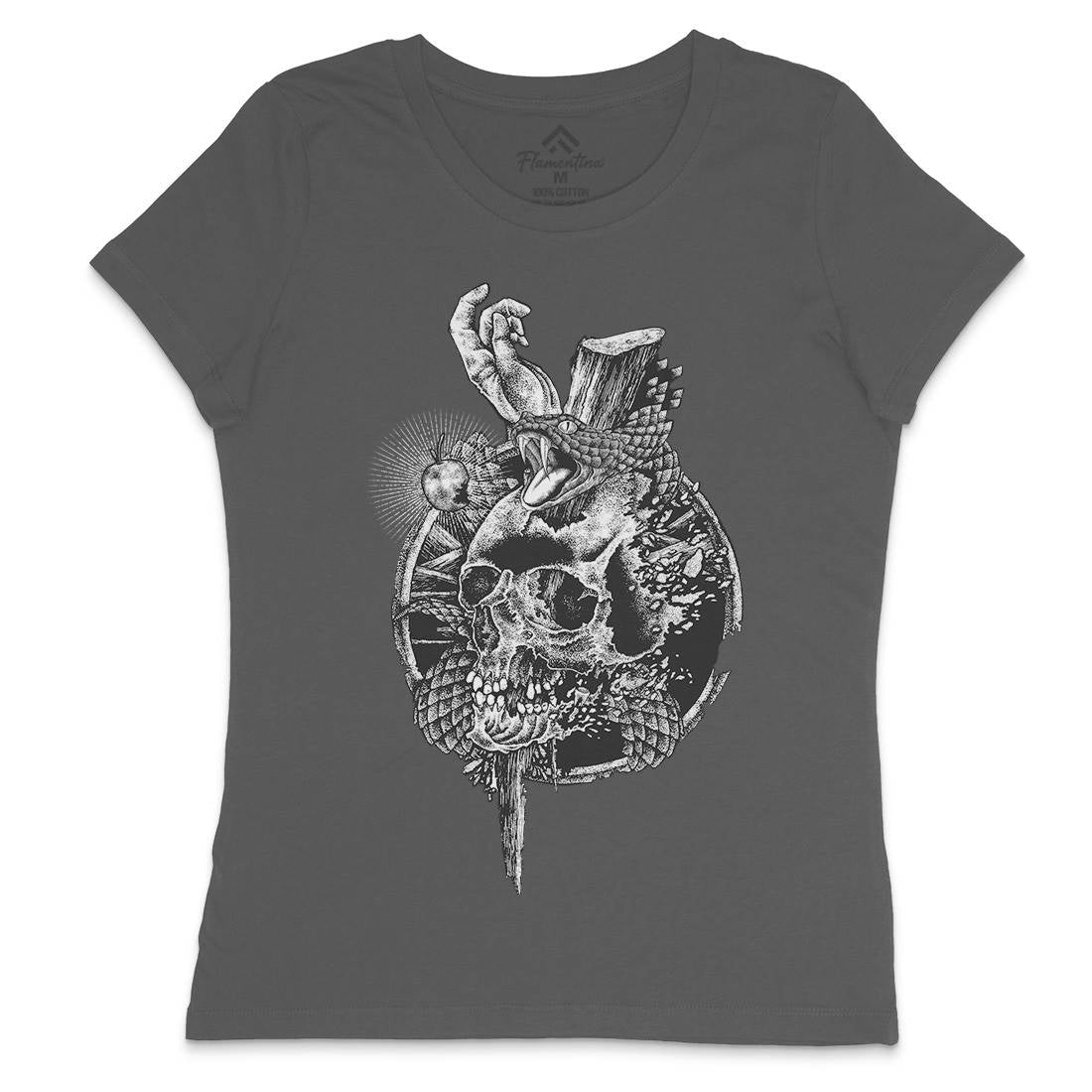 Original Sin Womens Crew Neck T-Shirt Horror A448