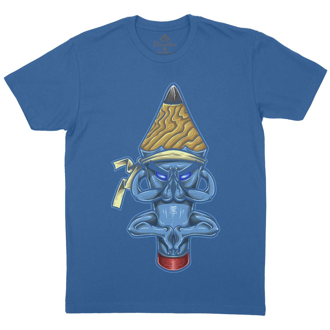Pencil Monk Mens Organic Crew Neck T-Shirt Religion A449