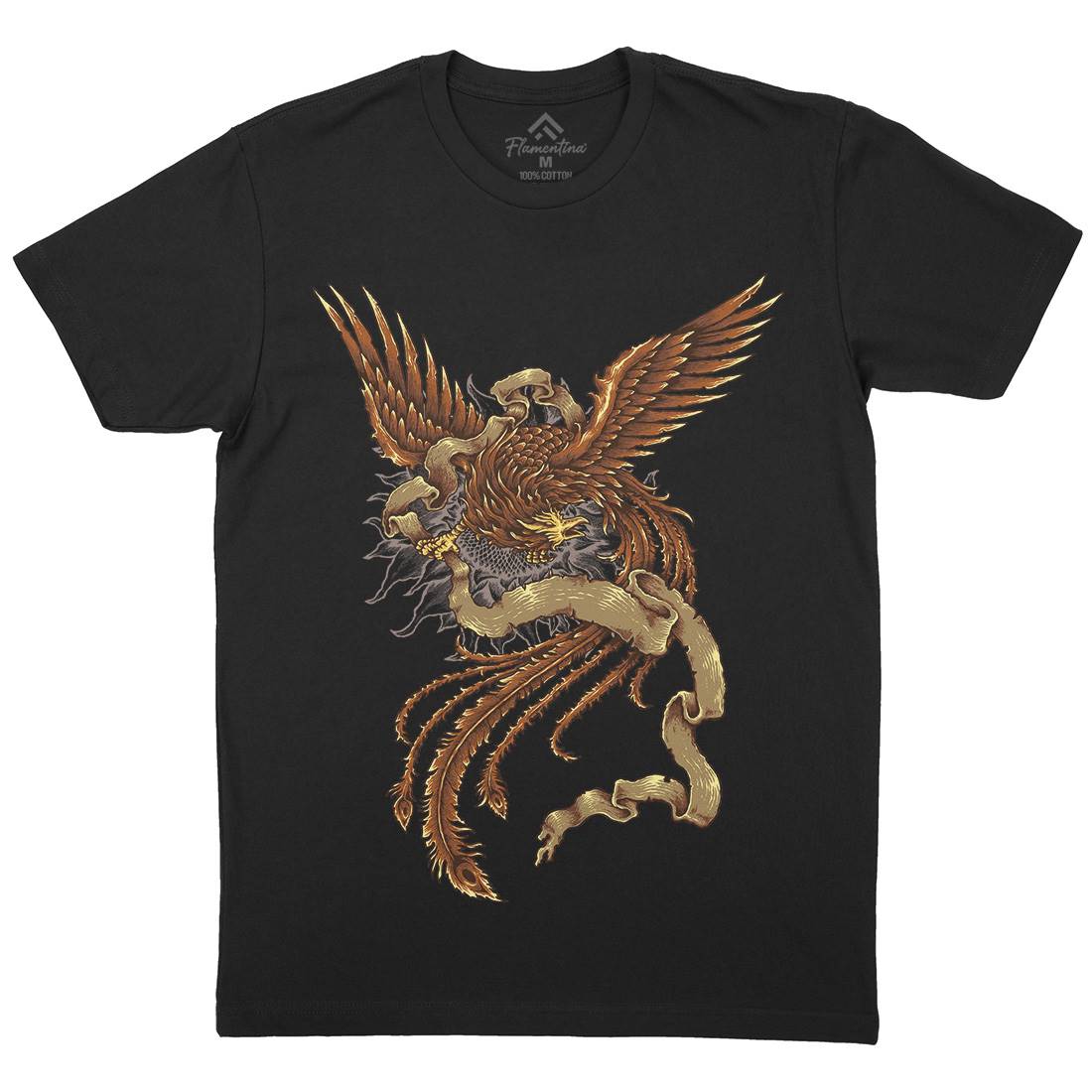 Phoenix Mens Organic Crew Neck T-Shirt Religion A450