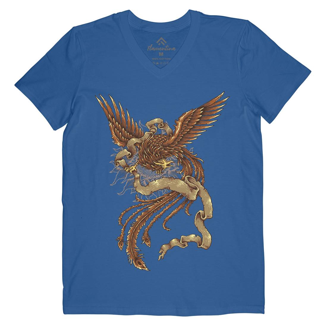 Phoenix Mens V-Neck T-Shirt Religion A450