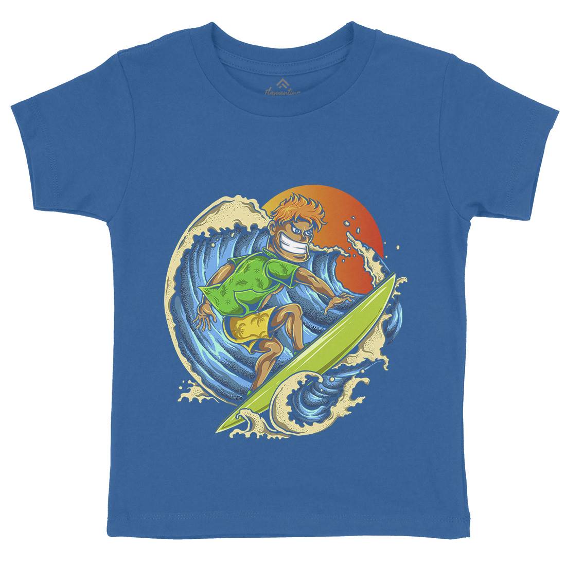 Pro Surfer Kids Crew Neck T-Shirt Surf A454