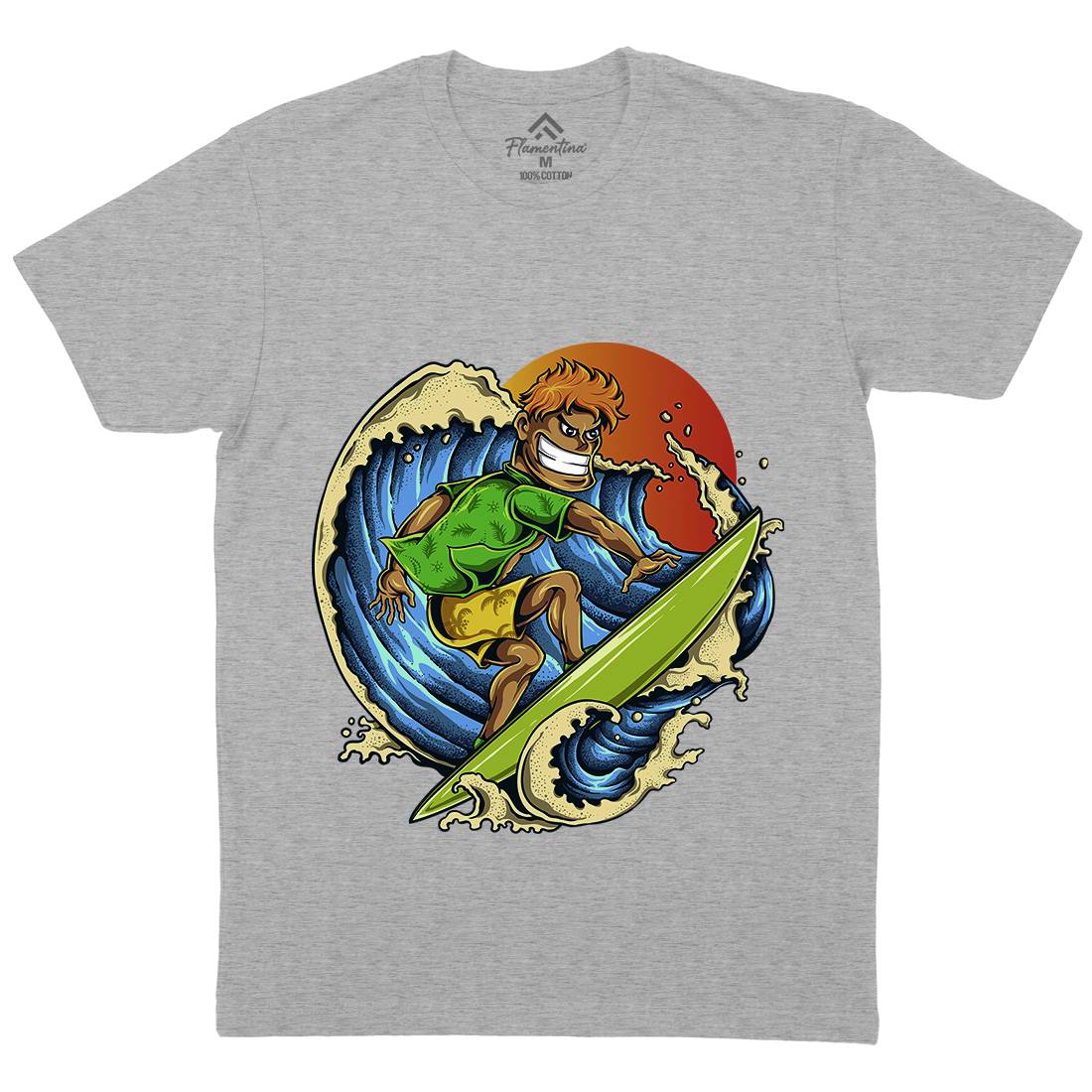 Pro Surfer Mens Crew Neck T-Shirt Surf A454