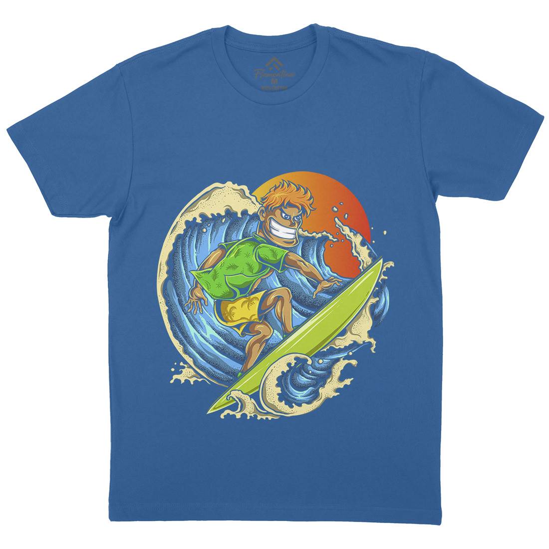 Pro Surfer Mens Organic Crew Neck T-Shirt Surf A454