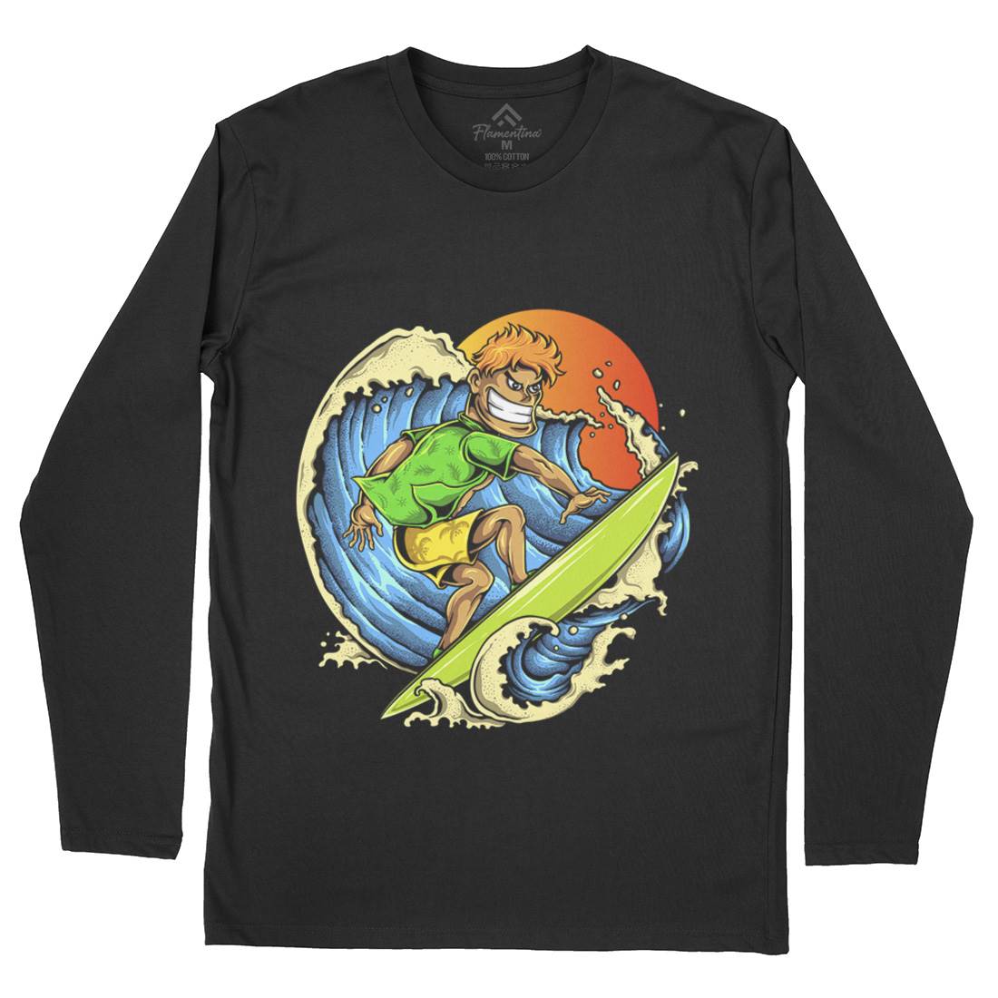 Pro Surfer Mens Long Sleeve T-Shirt Surf A454
