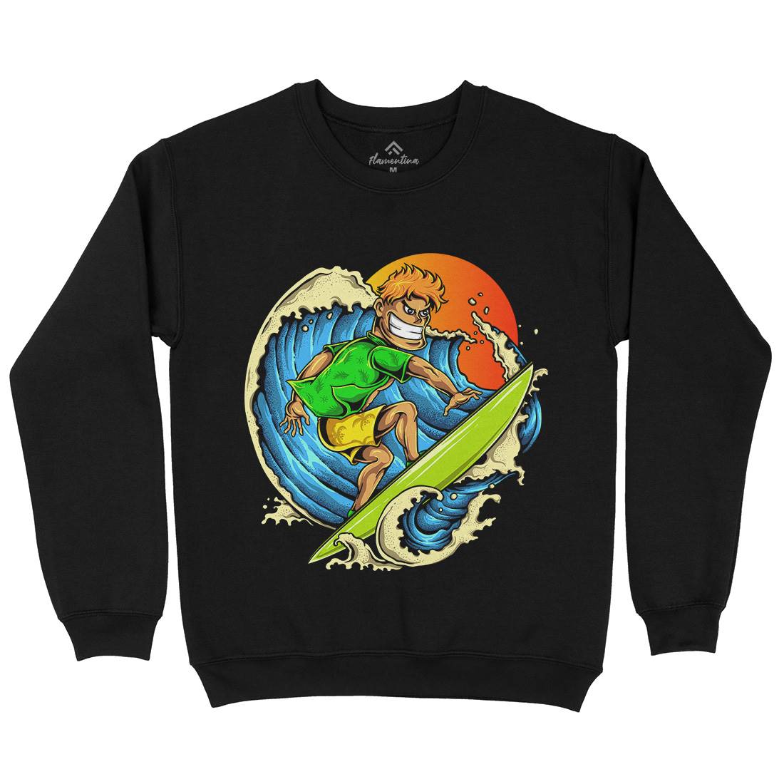 Pro Surfer Kids Crew Neck Sweatshirt Surf A454