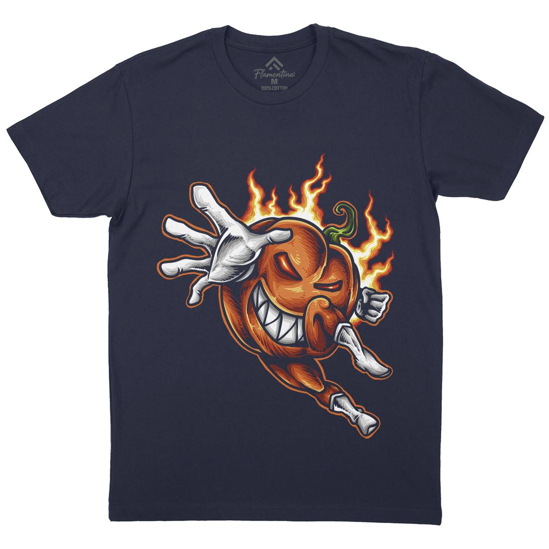Pumpkin Hero Mens Crew Neck T-Shirt Halloween A455