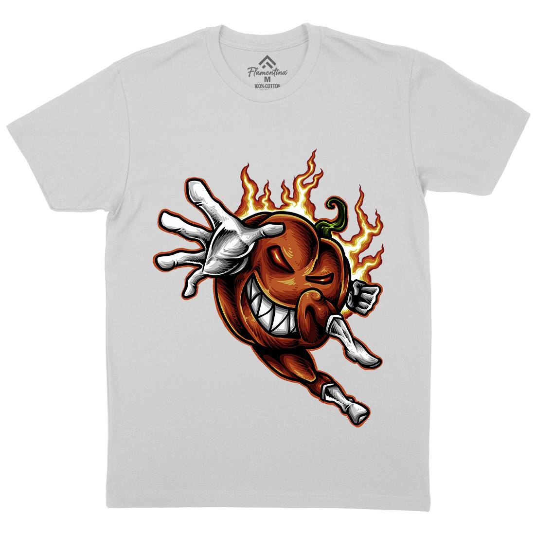 Pumpkin Hero Mens Crew Neck T-Shirt Halloween A455
