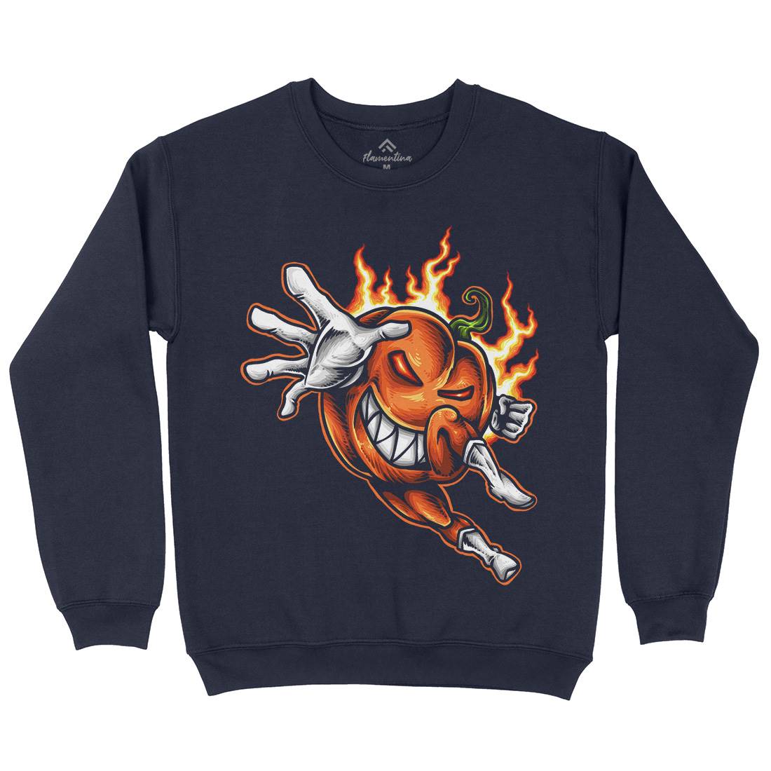 Pumpkin Hero Mens Crew Neck Sweatshirt Halloween A455
