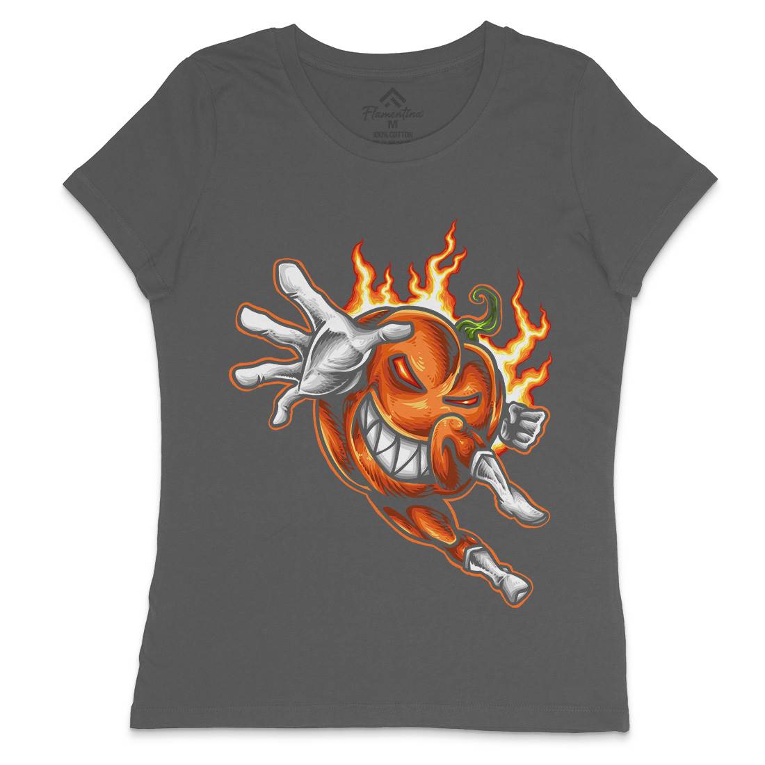 Pumpkin Hero Womens Crew Neck T-Shirt Halloween A455