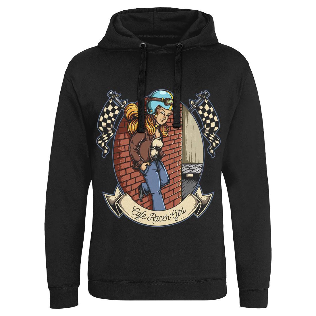 Racer Girl Mens Hoodie Without Pocket Cars A456