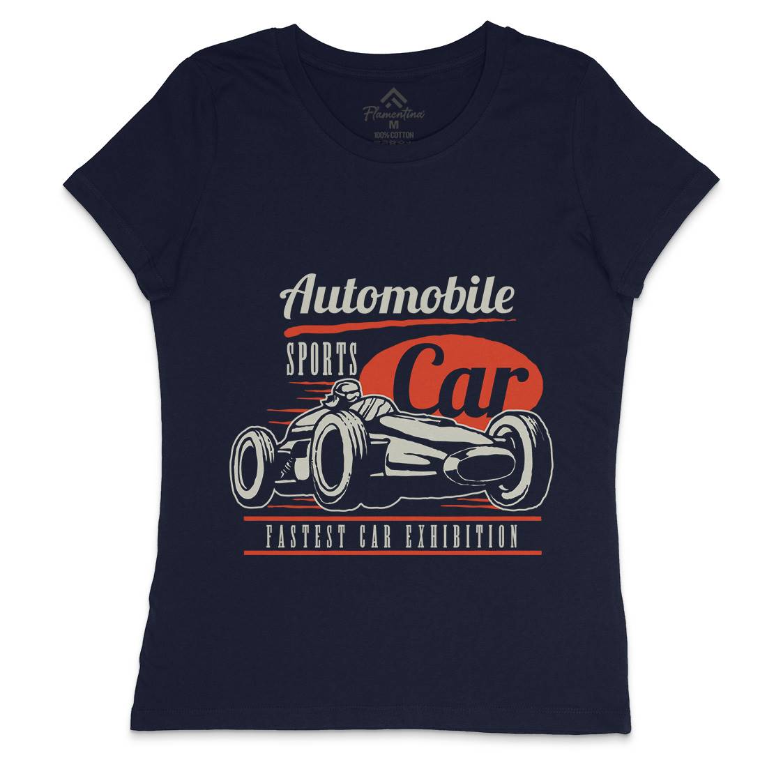 Retro Sport Car Womens Crew Neck T-Shirt Cars A459