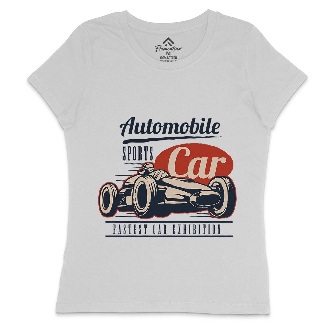 Retro Sport Car Womens Crew Neck T-Shirt Cars A459
