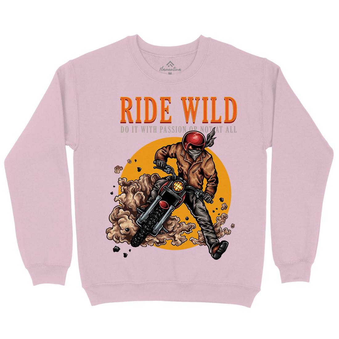 Ride Wild Kids Crew Neck Sweatshirt Motorcycles A460