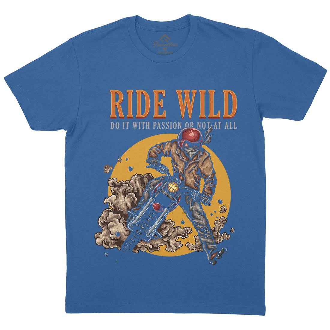 Ride Wild Mens Crew Neck T-Shirt Motorcycles A460