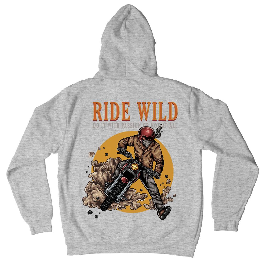 Ride Wild Kids Crew Neck Hoodie Motorcycles A460