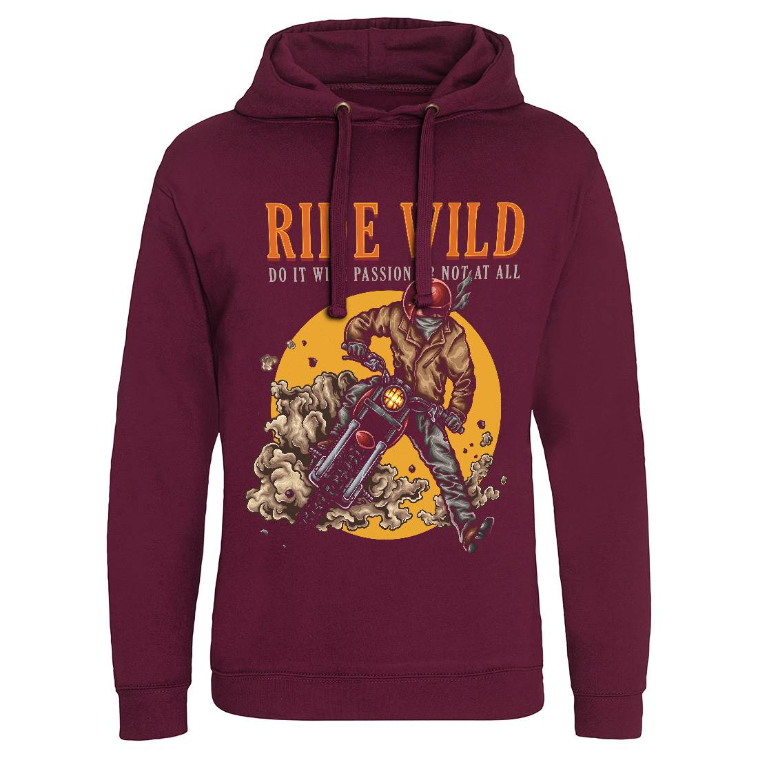 Ride Wild Mens Hoodie Without Pocket Motorcycles A460