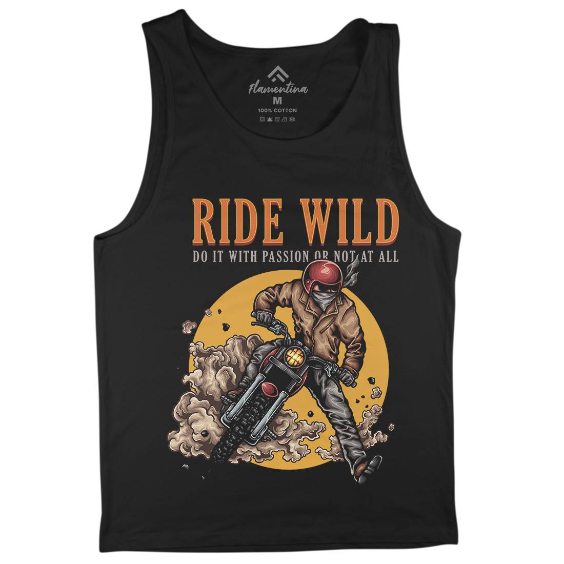 Ride Wild Mens Tank Top Vest Motorcycles A460