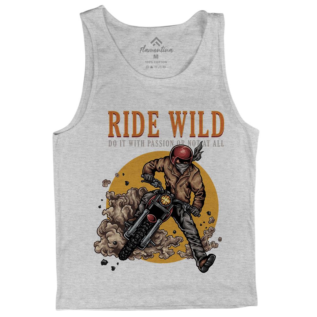 Ride Wild Mens Tank Top Vest Motorcycles A460